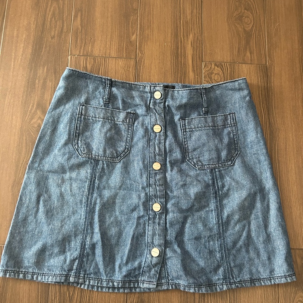 Sanctuary Silver Blue Mini A-Line Skirt